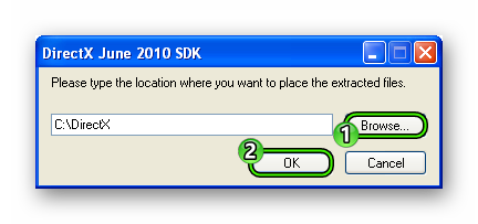 Распаковка DirectX End-User Runtimes (June 2010) для Windows XP